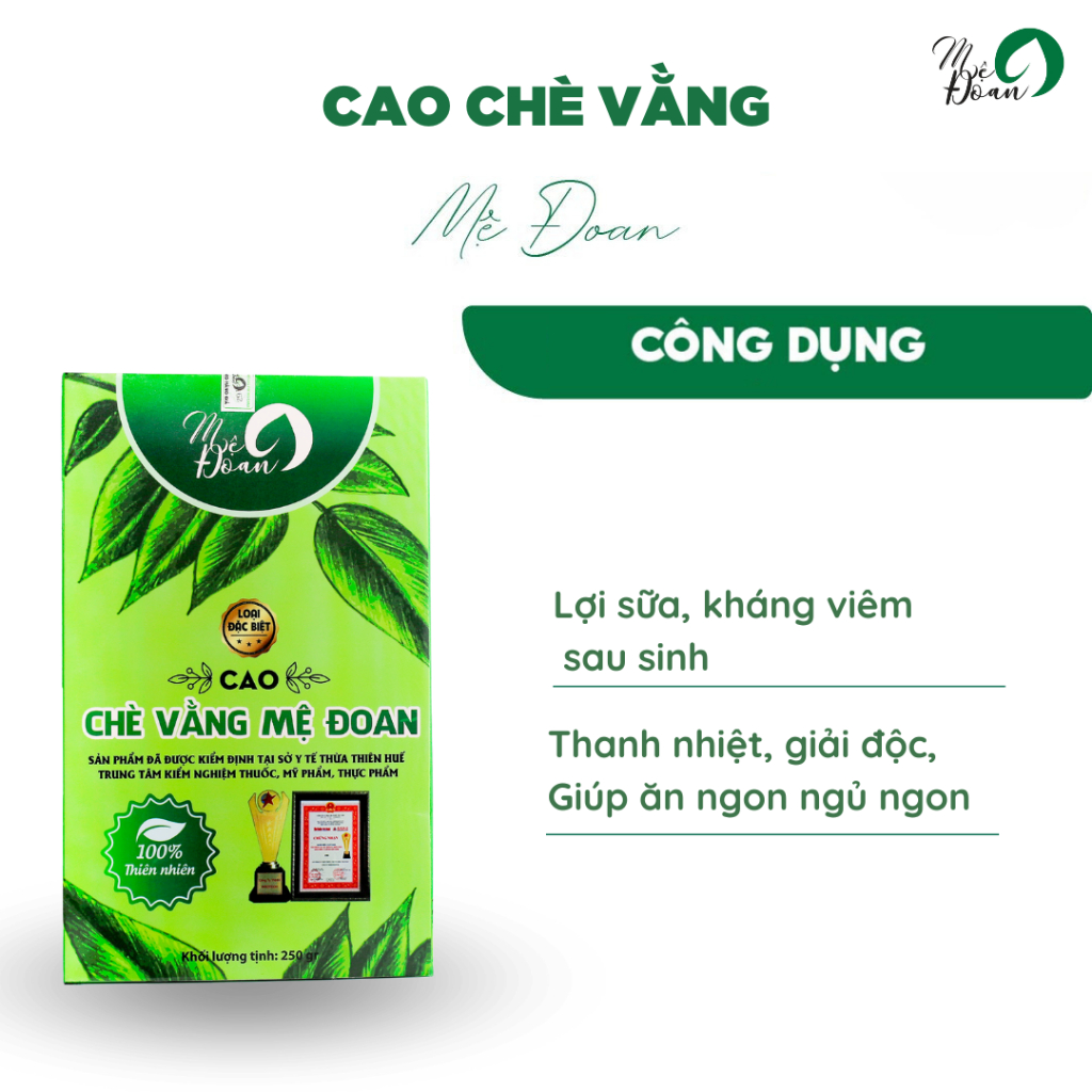 Ảnh Cao chè vằng Mệ Đoan lợi sữa giảm cân cho mẹ sau sinh hộp 500gr 4