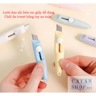 Dao Rọc Giấy Mini Bỏ Túi Hình Cây Bút , Dao Cắt Giấy Có Móc Treo Khoá Tiện Lợi-Gd204-Daorg-But