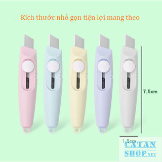 Dao Rọc Giấy Mini Bỏ Túi Hình Cây Bút , Dao Cắt Giấy Có Móc Treo Khoá Tiện Lợi-Gd204-Daorg-But