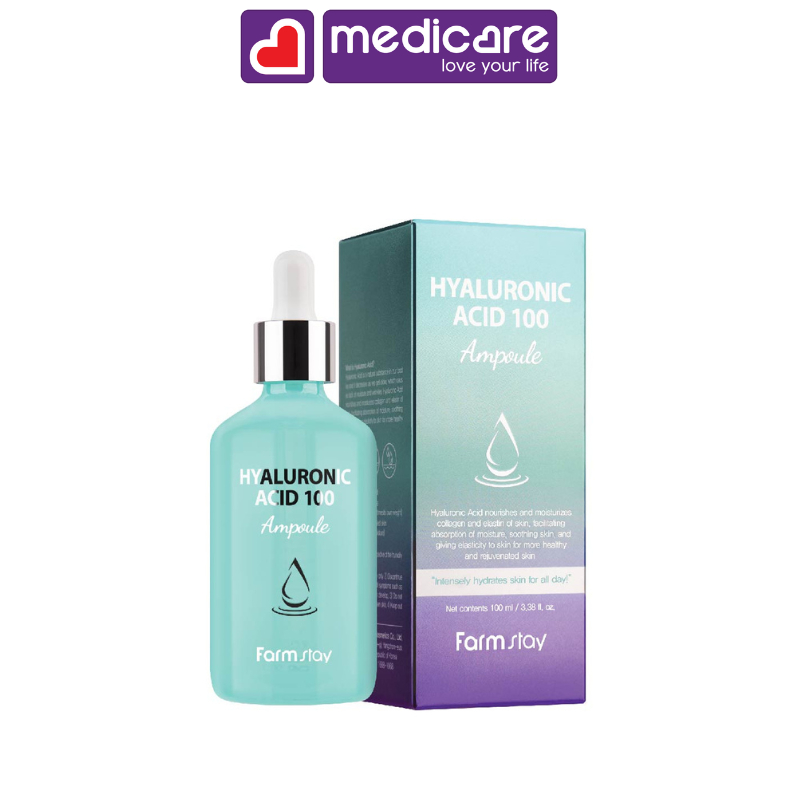 Tinh chất FARMSTAY Hyaluronic Acid 100 cấp ẩm 100ml