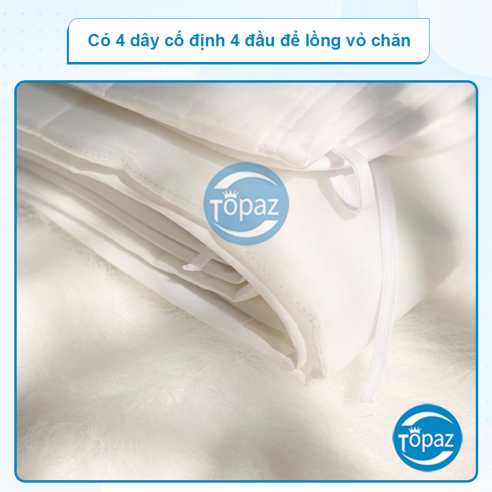 Ruột chăn hè trần bông cao cấp chính hãng TOPAZ màu trắng mát không gây nóng nực khó chịu dành cho khách sạn 5 sao