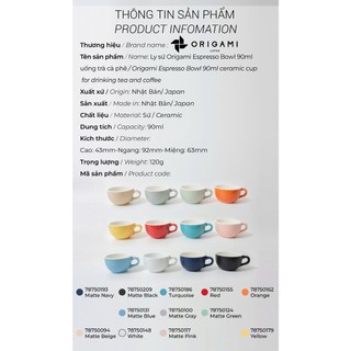 New 2024 Ly sứ Origami Espresso Bowl 90ml uống trà cà phê