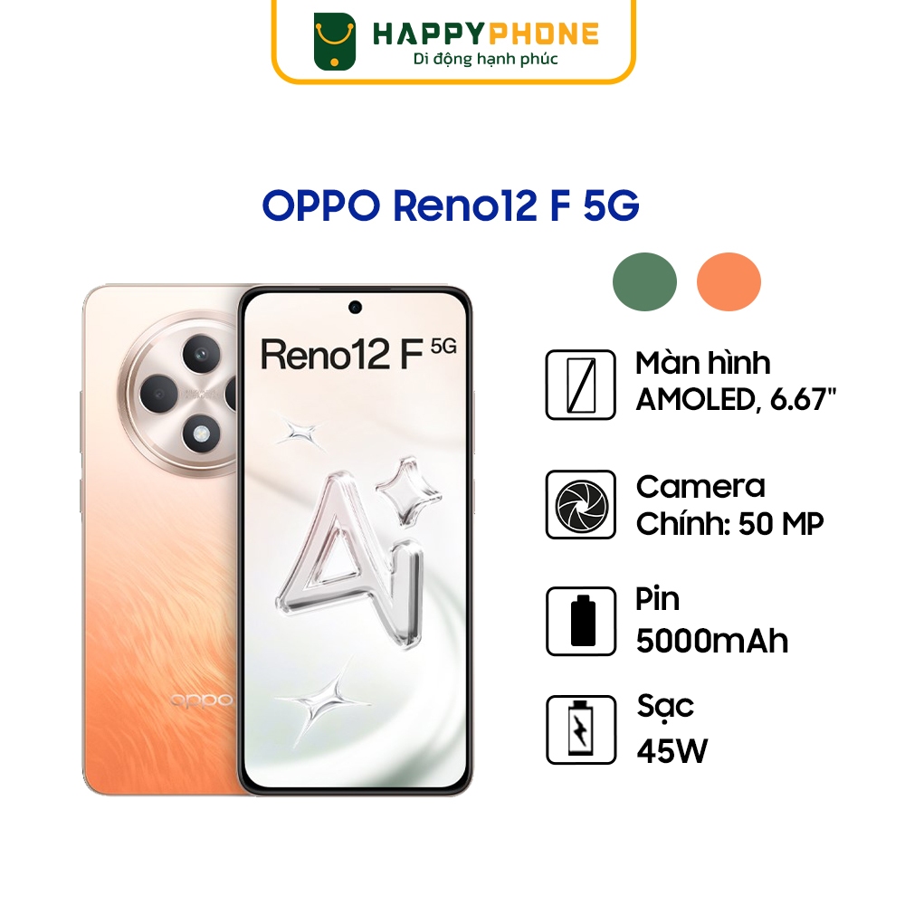 Ảnh Điện thoại OPPO Reno12 F 5G - Hàng Chính Hãng, Mới 100%, Bảo Hành 12 Tháng 2