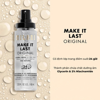 Xịt khóa nền Milani,  Xịt khóa nền makeup giữ lớp trang điểm Milani Make It Last / Sunscreen 60ml.
