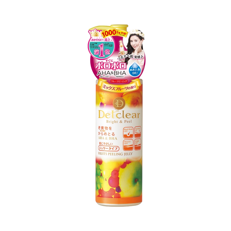 Ảnh Gel Tẩy Tế Bào Chết Chứa  AHA & BHA Sáng Da MEISHOKU Detclear Trái Cây 180ml 2
