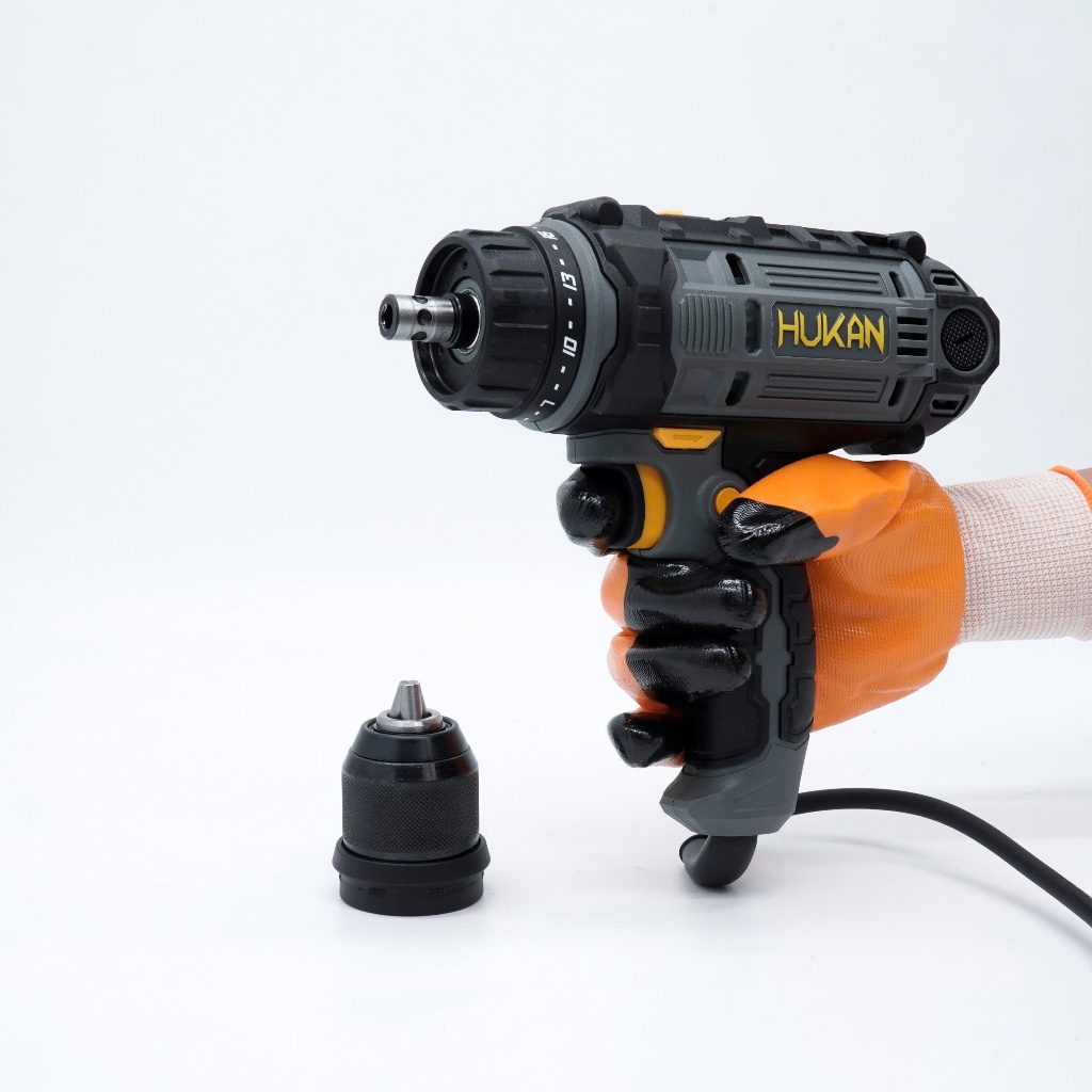 Máy Khoan Điện HUKAN G2-KVT600Q| Đầu kẹp kim loại, 21 Cấp Trượt, Bắt Vít, Thay đầu vặn vít,đầu kẹp 13mm[HÀNG CHÍNH HÃNG]
