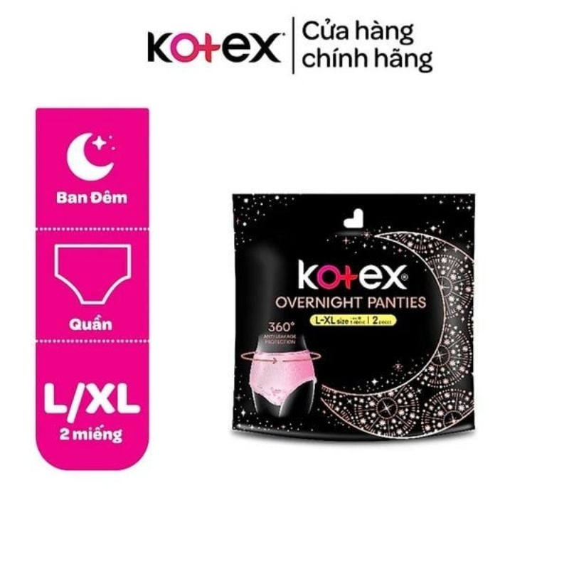 1 Gói băng quần Kotex size ML - XL 2 chiếc/gói (hàng tặng tùy chọn)