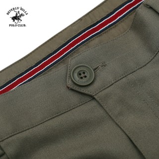 Beverly Hills Polo Club - Quần short Nam Regular Fit Rêu Trơn Cotton - QKSRS24V023