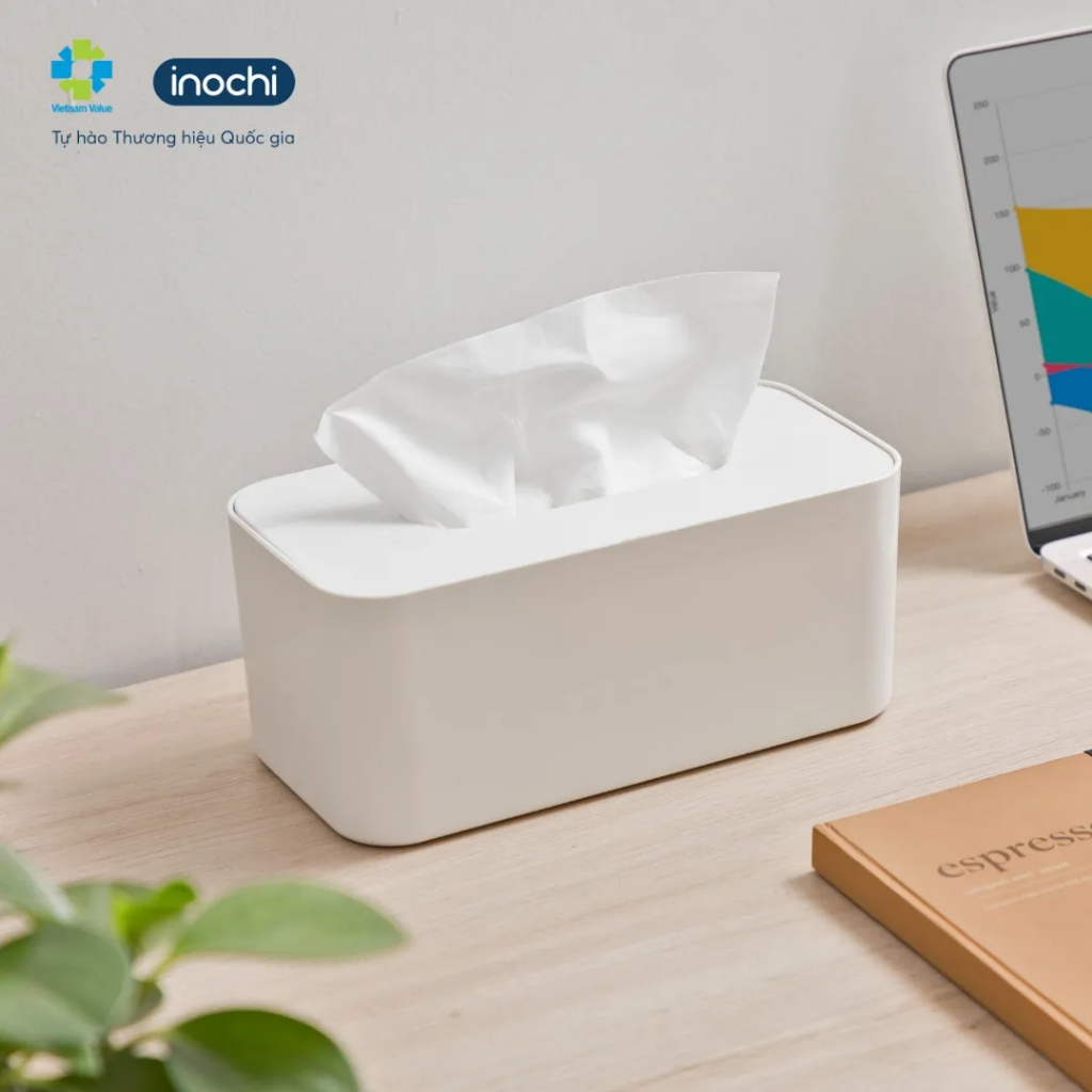 Hộp khăn giấy chữ nhật/vuông/tròn Inochi - Sano (nắp nhựa)