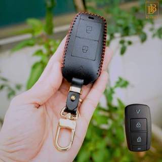 Bao Da Chìa Khoá ô tô VINFAST VF3, Ốp khoá Vf3 da bò cao cấp khắc tên số điện thoại bảo hành 2 năm Boabay