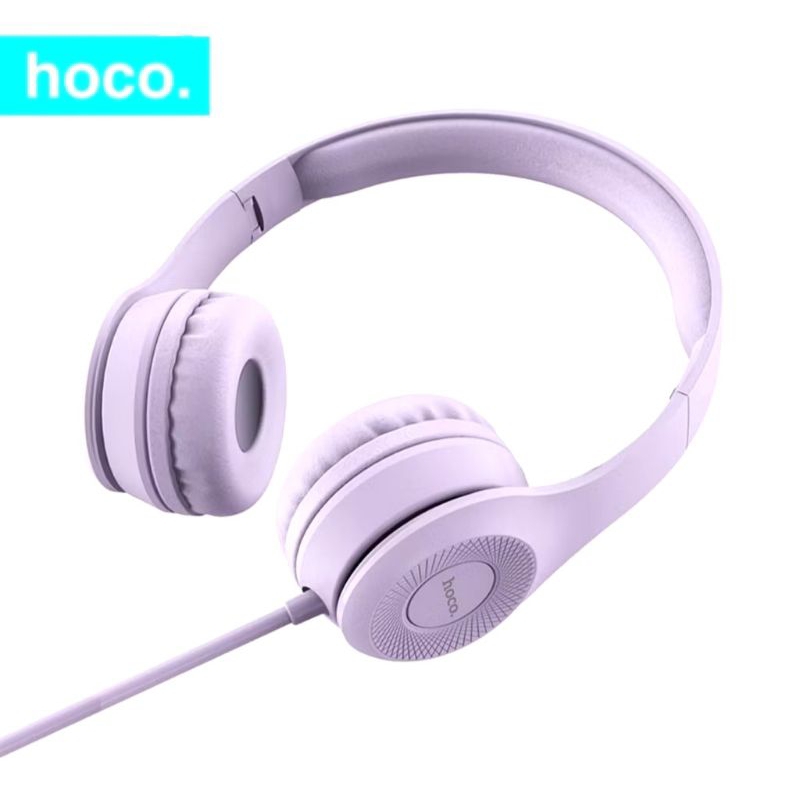 Tai nghe shot tai Hoco W21 âm thanh trung thực giảm tiếng ồn loại có dây được sử dụng cho điện thoại máy tính .