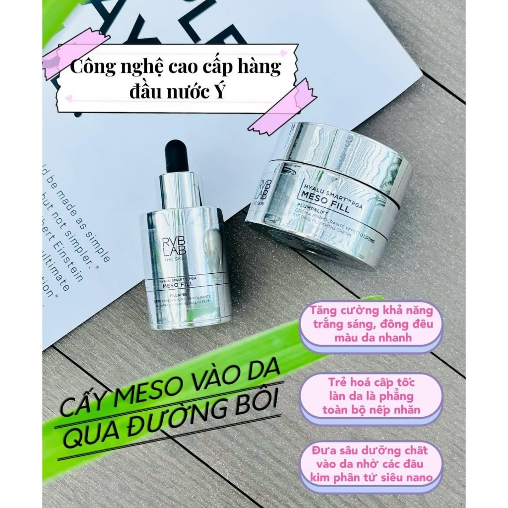 Kem dưỡng Meso nâng cơ, căng bóng, trắng da, thúc đẩy tăng sinh Collagen