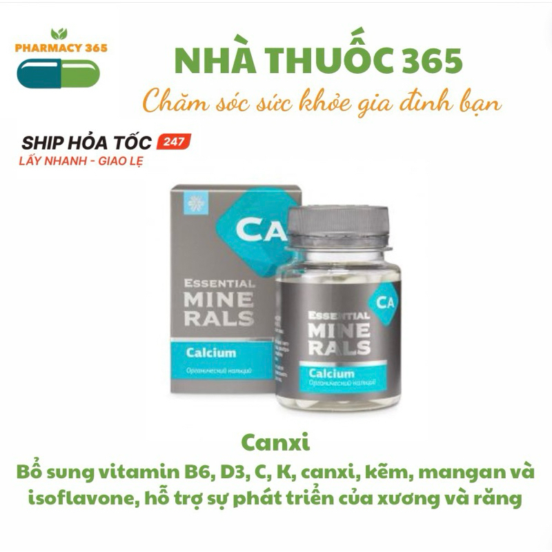 [Canxi Siberian] Thực phẩm bảo vệ sức khỏe Essential Minerals Calcium ...