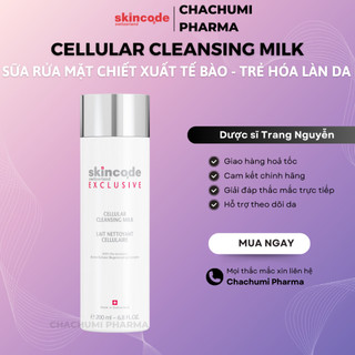 Skincode Cellular Cleansing Milk - Sữa rửa mặt chiết xuất tế bào - trẻ hóa làn da
