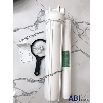 CỐC LỌC NƯỚC 20 INCH REN 21, 27, 17 LỌC THÔ ĐẦU NGUỒN TẶNG 1 LÕI LỌC NƯỚC, TAY VẶN CỐC, GIÁ TREO CỐC ĐƠN