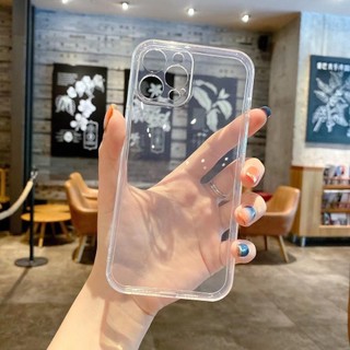 Ốp lưng iphone trong suốt cạnh vuông bảo vệ camera 6 6s 7 8 SE X XS 11 12 13 14 15 16 17 Plus Pro Max - u196, sd196