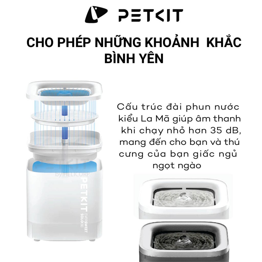Ảnh Máy Lọc Nước Bơm Không Dây Cho Chó Mèo Petkit Eversweet SOLO SE（WIRELESS PUMP) 2