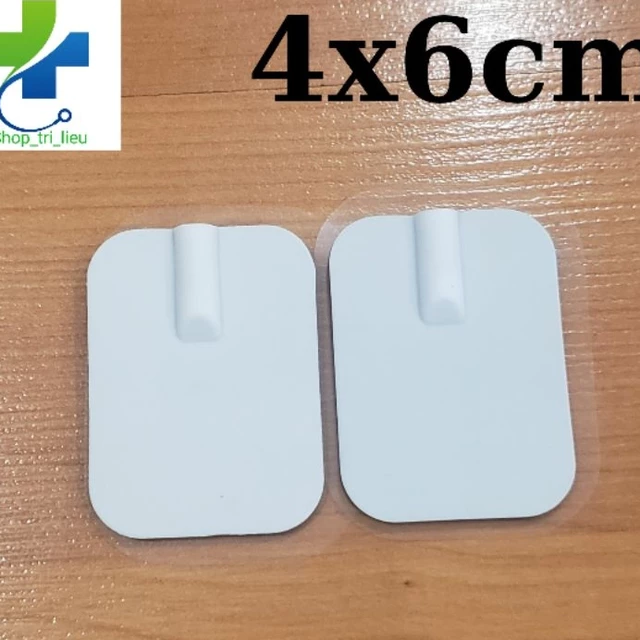 4 Miếng dán xung điện 4x6cm dùng cho máy DoctorHome, Goldlife, máy điện châm hoa đà, máy Dr Ho's