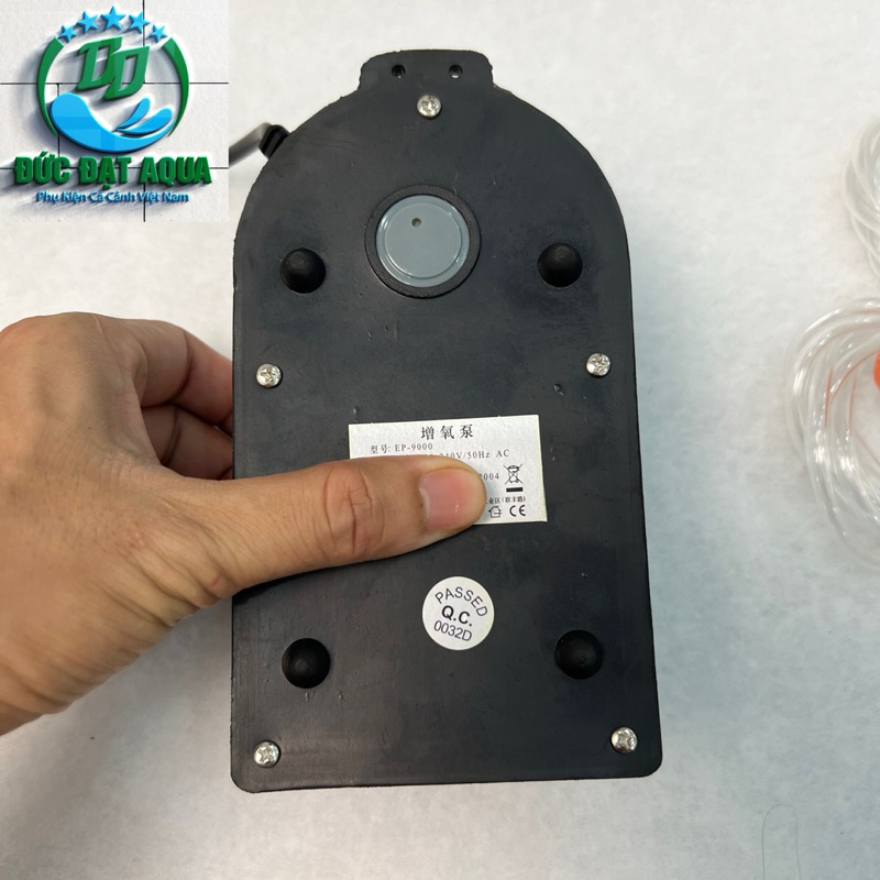 Máy sủi khí oxi Atman EP-9000 dùng cho bể cá siêu êm ,kèm 3m dây sủi và 2 quả sủi 8
