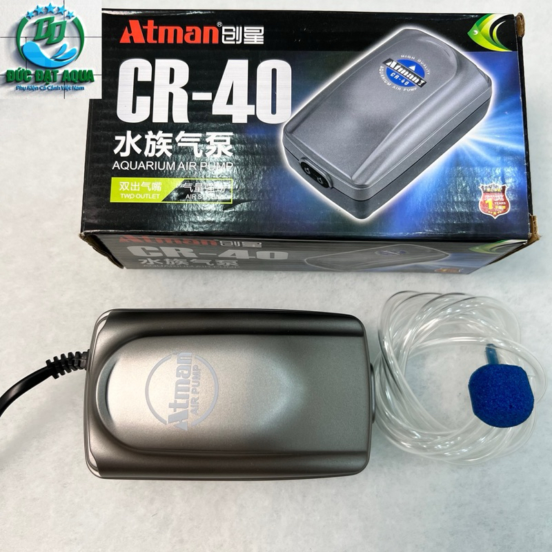 Máy sủi oxy Atman CR 10, CR 40 kèm dây quả sủi . Máy khoẻ siêu êm 4