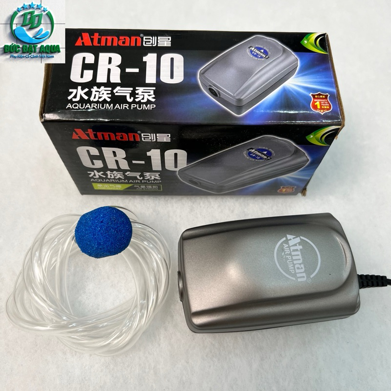 Máy sủi oxy Atman CR 10, CR 40 kèm dây quả sủi . Máy khoẻ siêu êm 2