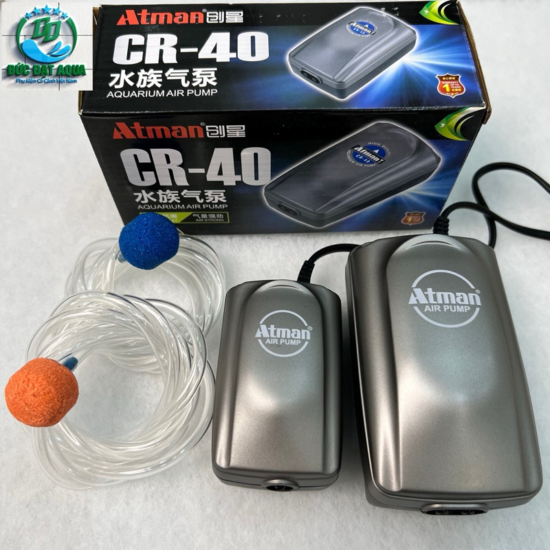 Máy sủi oxy Atman CR 10, CR 40 kèm dây quả sủi . Máy khoẻ siêu êm 6