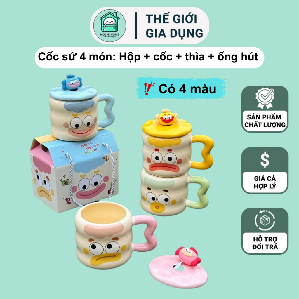 Cốc Sứ Hình Chú Hề Dễ Thương Quà Sinh Nhật Quà Ngày Tình Nhân 400ml Qùa ...