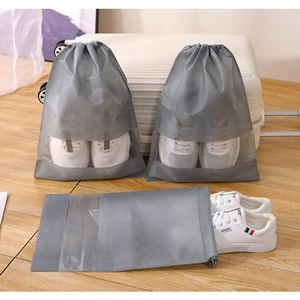 10 Túi Vải Dày KHÔNG LOGO Đựng Giày Dép Dây Rút Chống Bẩn Du Lịch Size Lớn 32*44