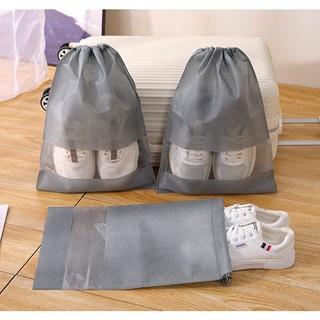 10 Túi Vải Dày KHÔNG LOGO Đựng Giày Dép Dây Rút Chống Bẩn Du Lịch Size Lớn 32*44