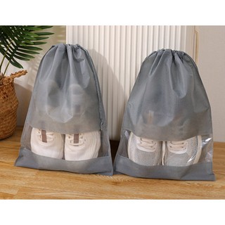 10 Túi Vải Dày KHÔNG LOGO Đựng Giày Dép Dây Rút Chống Bẩn Du Lịch Size Lớn 32*44