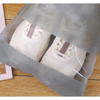 10 Túi Vải Dày KHÔNG LOGO Đựng Giày Dép Dây Rút Chống Bẩn Du Lịch Size Lớn 32*44