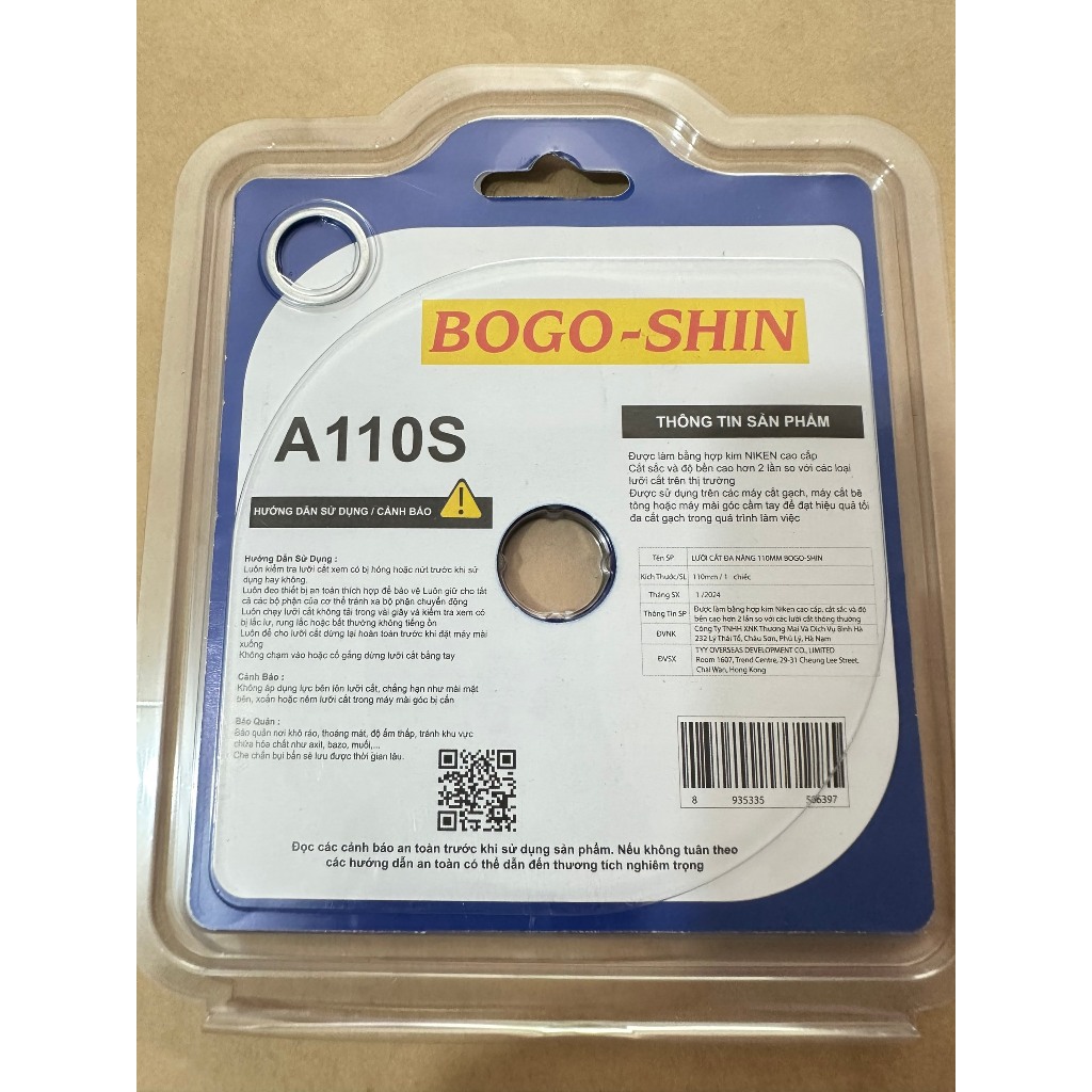 Lưỡi cắt đa năng BOGO-SHIN 110mm cắt gạch đá xi măng chống rung