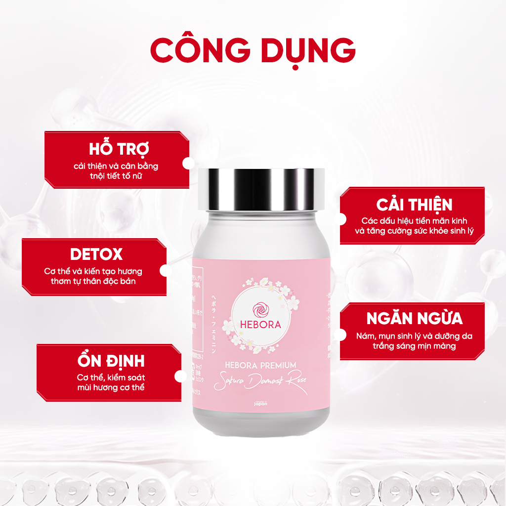 Ảnh COMBO 3 hộp viên uống tỏa hương Hebora Premium Sakura Damask Rose 4