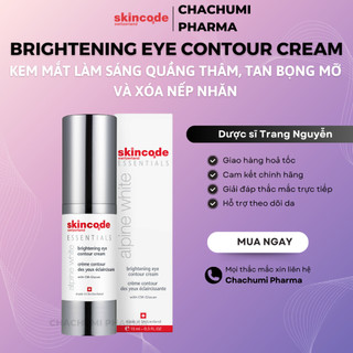 Skincode Brightening Eye Contour Cream - Kem vùng mắt làm sáng quầng thâm, tan bọng mỡ và xóa nếp nhăn toàn diện