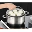 Vỉ hấp, xửng hấp, rổ để đồ chiên ráo dầu chất liệu inox, kèm chân đế, có tay cầm tiện dụng, đa năng
