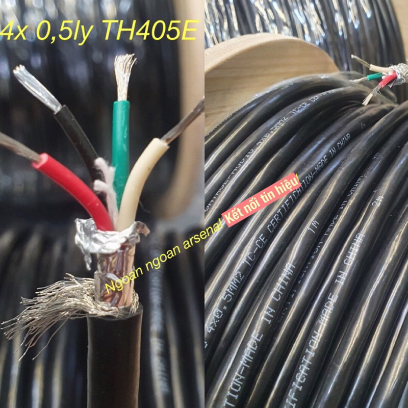 Dây tín hiệu điều khiển 2 lõi, 3 lõi, 4 lõi, 5 lõi, 6 lõi, 8 lõi, 10 lõi hàng nhập khẩu. Dây điện tròn có lưới - ảnh 3