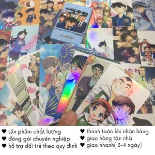 Card Conan Kaito Kid Hộp 50-55 Tấm Anime Lomo Hologram Bo Góc Timo QT68