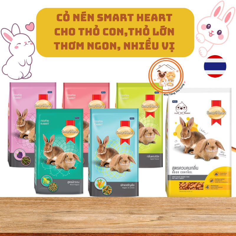 Thức ăn cỏ nén viên Thailan Smart Heart Rabbit cho thỏ con,thỏ lớn,giàu ...