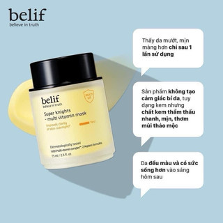 Mặt nạ ngủ dưỡng sáng căng bóng da Belif Super Knight Multi Vitamin Mask 25ml