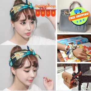 Combo 3 Khăn Lụa Quấn Túi Xách - Khăn Quàng Cổ buộc Tóc Đa Năng Nữ Phụ Kiện Thời Trang Hàn Quốc