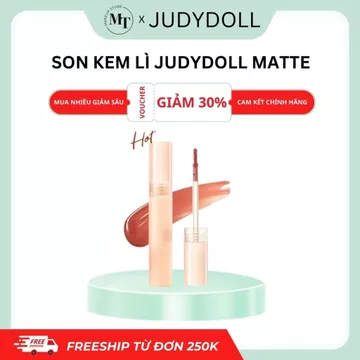 Son Kem JUDYDOLL lì Matte Watery Tint Mịn lì Lâu trôi Nhẹ môi 2,5g | MT MAKEUP STORE