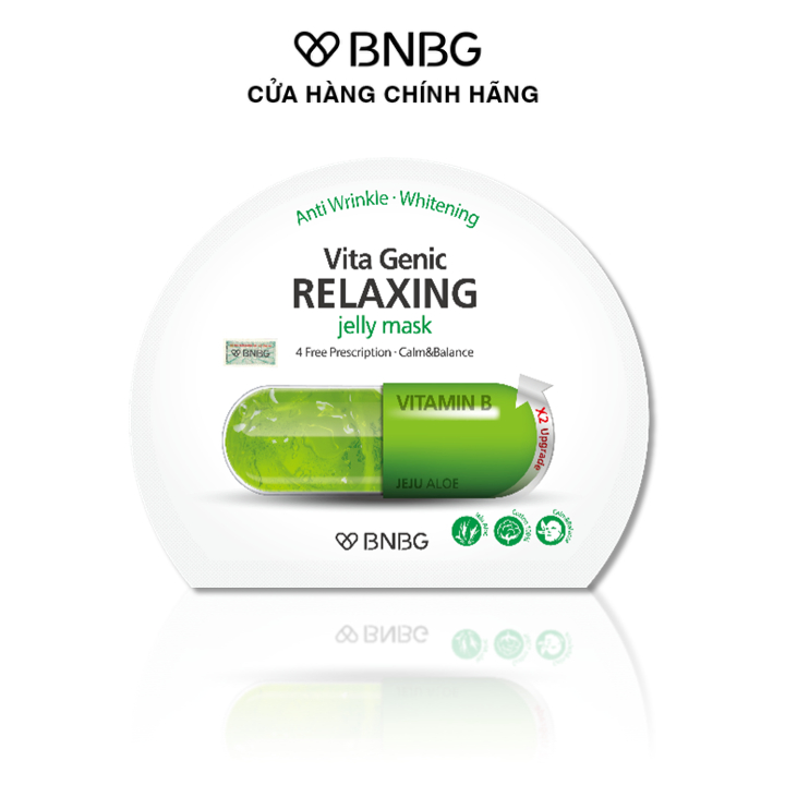 Ảnh Combo 3 Mặt Nạ Phục Hồi Da BNBG Vita Genic RELAXING Jelly Mask 30ml (XANH LÁ) 2