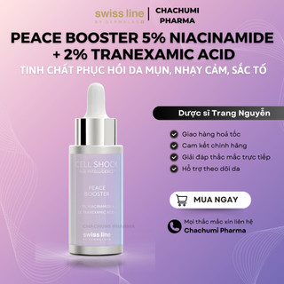 Tinh chất da mụn Swissline CS Age Intelligence Peace Booster 5% Niacinamide + 2% Tranexamic acid