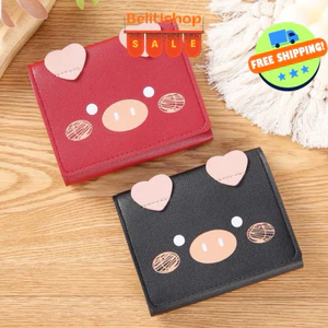 Ví Ngắn Cầm Tay Mini Hình Heo/ Thỏ Con Má Hồng Xinh Xắn [Bel40]
