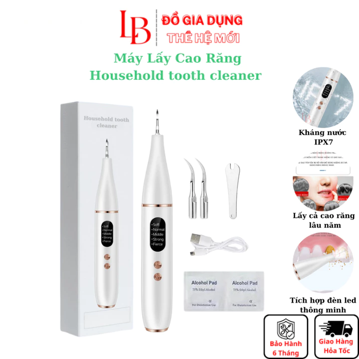 Máy lấy cao răng tại nhà Household tooth cleaner, máy cạo vôi răng cảm biến làm sáng bóng bề mặt răng mẫu mới 2024
