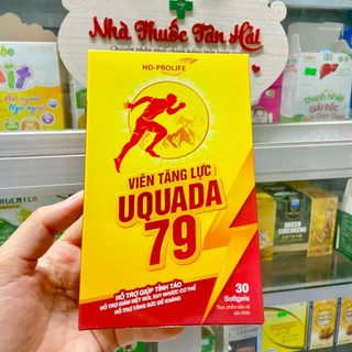 Viên tăng lực Uquada 79 giúp tăng cường sức khỏe, tăng cường sự tỉnh táo, giảm căng thẳng, mệt mỏi, Hộp 30 Viên