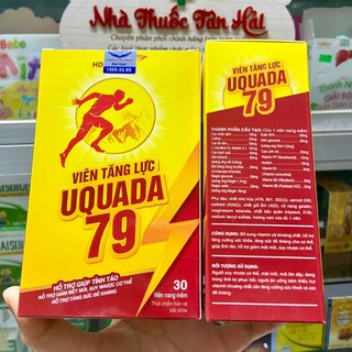 Viên tăng lực Uquada 79 giúp tăng cường sức khỏe, tăng cường sự tỉnh táo, giảm căng thẳng, mệt mỏi, Hộp 30 Viên