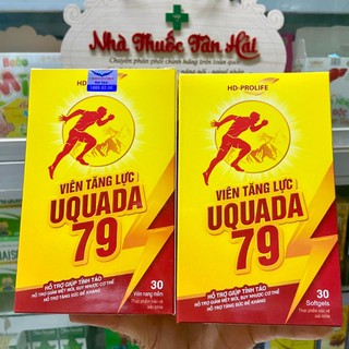 Viên tăng lực Uquada 79 giúp tăng cường sức khỏe, tăng cường sự tỉnh táo, giảm căng thẳng, mệt mỏi, Hộp 30 Viên