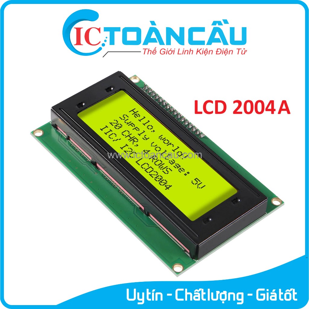 Màn hình LCD2004 LCD2004A xanh lá kèm mạch chuyển đổi I2C | Shopee Việt Nam
