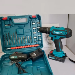 Máy khoan pin 72V Makita 3 chức năng có búa - Tặng kèm 24 chi tiết gồm các mũi khoan + Mũi bắt vít